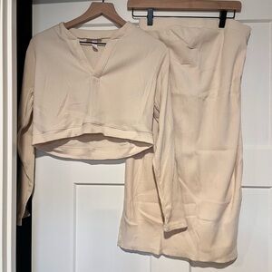 Maternity Cream Two-Piece Set